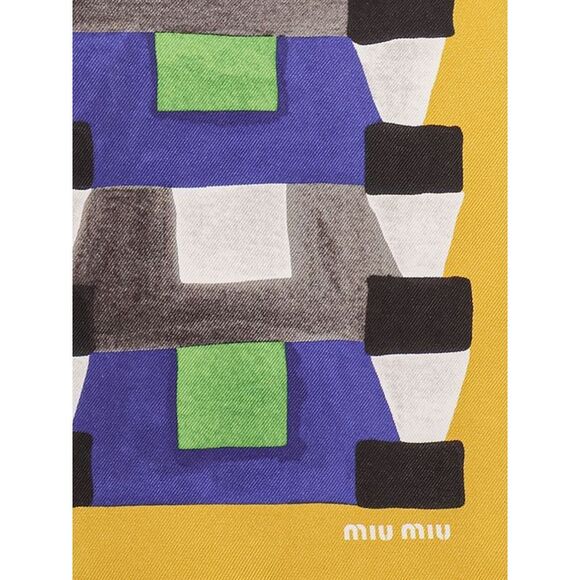 Miu Miu Women Multicolored Silk Scarf - Picture 3 of 3